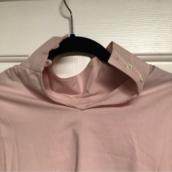 Burberry London Baby Pink Cotton Blend Long Sleeve Blouse - Picture 4 of 5